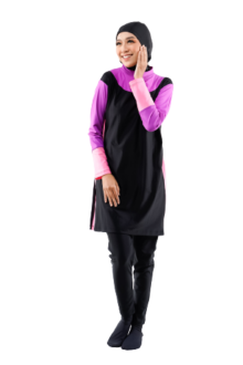 Baju Renang Loose Muslimah - DR 01 (Plain Pink Purple)
